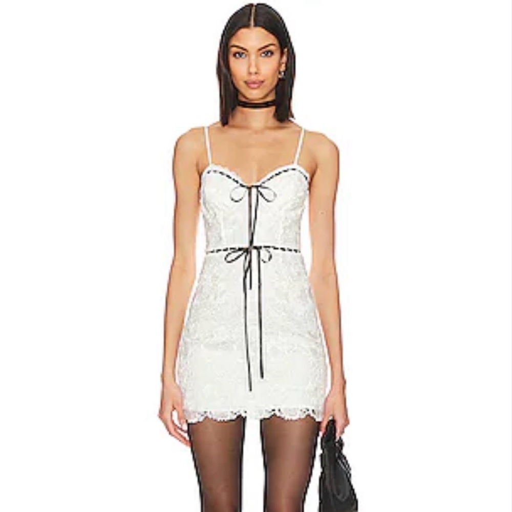 For Love And Lemons White Lace Mini Dress